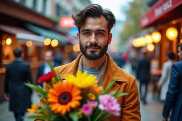 Mężczyzna z kwiatami: Kompletny przewodnik po florystycznym savoir-vivre